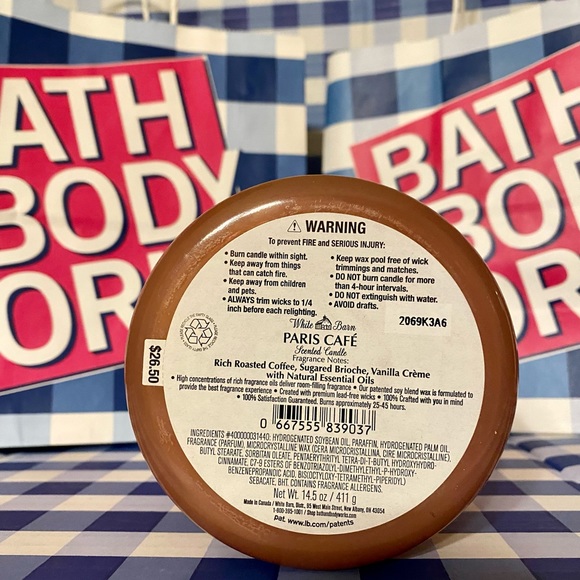 Paris Cafe Bath & Body Works Discontinued NEW 3 WICK CANDLE hard to find - Picture 2 of 4